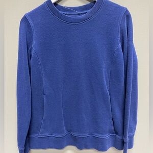 Duluth Trading Co Classic Blue Cotton Top with Pockets